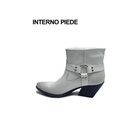 Art. 401 STIVALETTO IN VERA PELLE BIANCA CON CAVIGLIERA