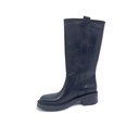 Art. 855 STIVALE IN VERA PELLE NERO CON TIRANTI LATERALI